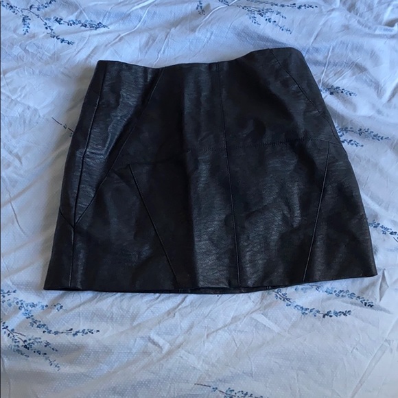 Faux Leather Skirt